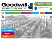 Tablet Screenshot of goodwillbigbend.org